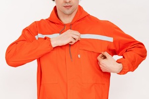 ชุดคลุมทำงานแบบชิ้นเดียวผ้าฝ้าย ยูนิเซ็กซ์ สะท้อนแสง กันน้ำ ทนทานต่อการสึกหรอ ได้รับการรับรองมาตรฐาน CE/EU เหมาะสำหรับงานช่างซ่อม งานเชื่อม งานในอู่ต่อเรือ - Product Image 5