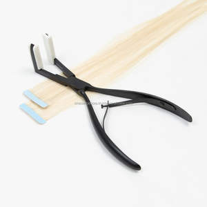Herramientas de extensión de cabello profesional Cinta en alicates Herramientas de peinado de color negro Cinta en alicates de extensión de cabello Acero inoxidable - Product Image 1