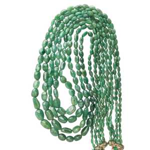 Collar DE PEPITA ovalada de esmeralda de Zambia, joyería de piedras preciosas verdes naturales para mujer, diseño hecho a mano, calidad de exportación de Jaipur India - Product Image 6