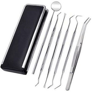 5-mảnh thép không gỉ probe Scaler lưỡi cạo Miệng gương forceps vệ sinh răng miệng Nha sĩ công cụ bằng surgilight - Product Image 4
