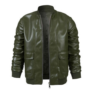 Nuevo Producto, Chaqueta de Cuero para Hombre, Diseño Exclusivo, Chaqueta de Cuero de Invierno para Hombre en Color Sólido - Product Image 2