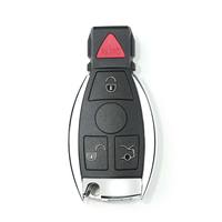 Expédition US : Lot de 5 coques de clé intelligentes à 4 boutons avec plastique pour Mercedes Benz, assemblage parfait avec clé VVDI BE