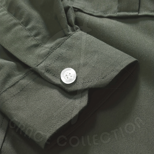 เสื้อสำหรับผู้ชายสไตล์คลาสสิกเสื้อคาร์โก้กระดุมแบบลำลองมีสายคล้องไหล่ - Product Image 5