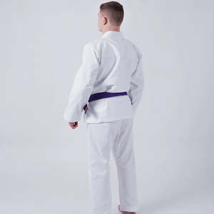 Jiu-Jitsu Gi de calidad superior, cinturón blanco púrpura, ligero, cómodo, ajuste, costura reforzada, desgaste intermedio de artes marciales - Product Image 6