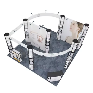 Vitrinas acrílicas de aluminio portátiles, mostrador retroiluminado, Torre Twister, diseño de cabina plegable para pantallas de Panel de almacenamiento de exposición - Product Image 4