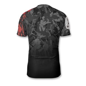 Camisa de protección contra erupciones de secado rápido con mangas cortas Ajuste de compresión Surfwear Protección UPF OEM Logotipo personalizado Fabricante de camisas de baño - Product Image 3