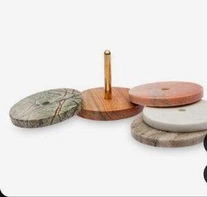 Ensemble de 4 sous-verres élégants en pierre de marbre naturel fabriqués à la main Tapis et tampons d'emporium fonctionnels dans de nouvelles formes uniques - Product Image 3