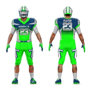 Venta al por mayor de paquetes de uniformes de fútbol americano directo de fábrica de diseño personalizado Durable Estirable Jerseys y Pantalones para el deporte del club - Product Image 5