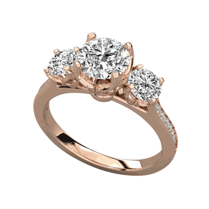 ชุดแหวนแต่งงานชุดง่ามเพชรทรงกลม - Product Image 4