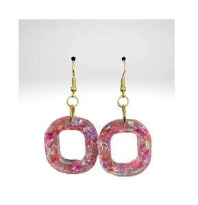 Meilleure vente de boucles d'oreilles vintage en résine boucles d'oreilles fantaisie en forme de larme avec articles de fête faits à la main pour la vente de produits - Product Image 1