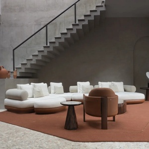 Meubles de salon de luxe, canapé modulaire <span class=keywords><strong>Baco</strong></span>, ensemble de canapés sectionnels en forme de U, canapé en tissu nuage, canapé design pour la maison, villa - Product Image 6