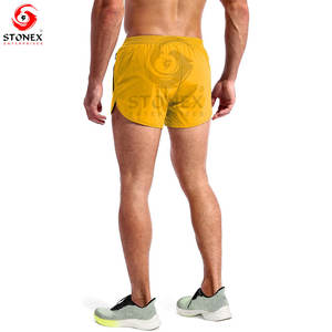 Wholesale Custom Logo Solid Color Streetwear <b>Drawstring</b> Blank Canvas Knitted Jogging Shorts Men's Athletic Shorts - Product Image 5