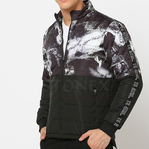 แจ็กเก็ตขนเป็ดของผู้ชายแบบกำหนดเองได้2023บุนวมให้ความอบอุ่นในฤดูหนาวพร้อมฮู้ดผ้าแคนวาสสไตล์แฟชั่นสภาพใหม่ - Product Image 1