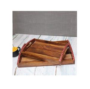 Bandeja de madera para servir comida, bandejas de madera hechas a mano para servir, 3 tamaños diferentes y tamaño personalizado, producto de gran oferta - Product Image 4
