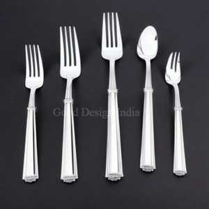 Juego de cubiertos de pulido de espejo de acero inoxidable 18/10 de alta calidad, juegos de cubiertos de oro mate para alquiler de bodas y hoteles de lujo - Product Image 2