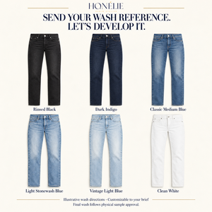 Jeans da Donna a Vita Media, Gamba Dritta Slim, Nero Lavato, Lunghezza Intera, Cinque Tasche, in Denim per OEM ODM, Vestibilità Personalizzata, Lavaggio su Misura, Etichette Private - Product Image 3