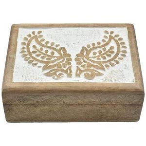 Handmade Wooden Mandala Carved Jewelry <b>Box</b> Decorative <b>Keepsake</b> Chest Rustic Storage Organizer Artisan Wooden Trinket Holder - Product Image 6
