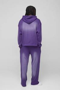 Chándales con capucha y cremallera de gran tamaño Boxy Man Washed Waffle personalizados al por mayor ropa de invierno estampada pesada hecha en Pakistán - Product Image 2