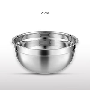 Affordable Food Grade Multi Size Thick Stainless Steel #304 <b>Large</b> <b>Mixing</b> <b>Bowl</b> 26cm Deep Salad <b>Bowl</b> Food Storage Basin | BINLU - Product Image 1
