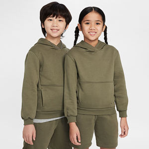 Sudadera con capucha lisa de algodón informal para niños y niñas, jersey en blanco de lana, Sudadera con cuello con capucha anticontracción, ropa para niños - Product Image 1