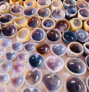 ชามพลอยควอตซ์ทำด้วยมือของตกแต่งบ้านที่แกะสลักด้วยมือของที่ระลึก - Product Image 1