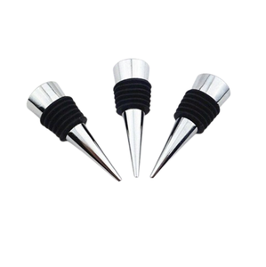 Tapón de botella de vino duradero hecho a medida, forma de corazón plateado, colores plateados, decoración de boda, tapón de botella de vino - Product Image 4