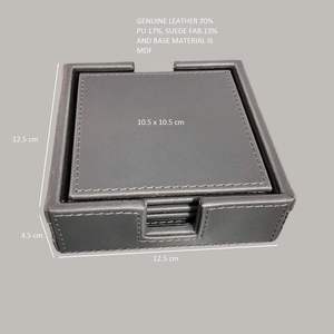 Posavasos de Cuero de Diseño Moderno, 300 mm de Diámetro, Logotipo Personalizable, Cuero Genuino de Alta Calidad, Costuras Finas para un Acabado Elegante - Product Image 2