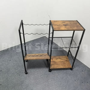 Garaje interior personalizado de gran capacidad móvil multifuncional Metal madera caña de pescar estante de almacenamiento herramienta de pesca Carro de almacenamiento - Product Image 3