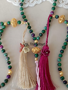 Tasbih Mala en résine tendance fait à la main, perles de prière lisses pour la méditation, le culte et la dévotion quotidienne, cadeau par Tradebyd - Product Image 5