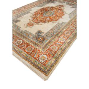 Alfombra de Lana Anudada a Mano Aalam, Diseño de Medallón Rojo Naranja, Kilim para el Hogar-Pae-5400, Rectangular 9x12, Abstracta, Hecha a Mano, para Entrada de Adolescentes - Product Image 2