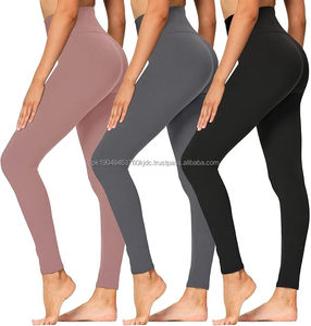 Leggings tricotés ultra-doux pour femmes avec contrôle du ventre respirant taille large style sportif pour l'entraînement de yoga et de course - Product Image 2