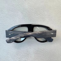 Lunettes tendance surdimensionnées de luxe modernes faites à la main en corne de buffle, monture unique de grande taille, couleur naturelle, pour hommes et femmes, créations Omar, personnalisables