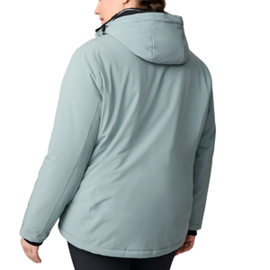 Veste matelassée en softshell grande taille pour femmes, manteau d'hiver chaud et isolé, imperméable, coupe-vent, vêtement d'extérieur léger avec fermeture éclair - Product Image 2