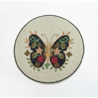 Napperons perlés tapis de Table en coton rond personnalisé décor fait à la main pour Restaurants événements exportation usine fournisseur en gros en vrac