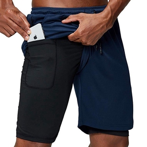 Short 2 en 1 Homme Classique Imprimé Blanc Brillant Respirant Au-dessus du Genou Personnable Logo Gratuit Stylish Inner Wear & Swim Trunk Hommes - Product Image 2