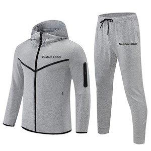 Survêtement d'hiver grande taille pour hommes, motif solide personnalisable, respirant, été, col à capuche, nouveau style de jogging écologique - Product Image 5