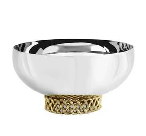 ชามเสิร์ฟอาหารทองเหลืองตกแต่งทำด้วยมือทันสมัยชามเสิร์ฟสลัด - Product Image 4