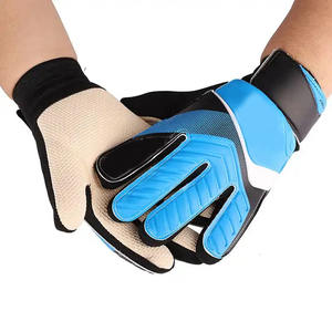 Gants de gardien de but professionnels personnalisés de haute qualité en latex de protection respirant avec matériau en cuir pour le football et le football - Product Image 1