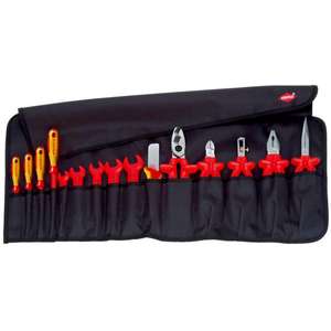 For Knipex 15-Part Insulated Tool Roll for Hand-Power Electrical Installations for Works Tool <b>Sets</b> - Product Image 1