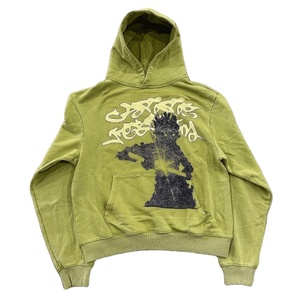 Pull à capuche unisexe lavé à l'acide avec logo imprimé personnalisé en coton uni épaule tombante grande taille 3D hiver en vrac grande taille pour hommes - Product Image 1