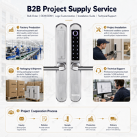 Serrure de porte intelligente sans clé IP65 norme européenne pour appartement et hôtel, gestion à distance par application TTLOCK et mot de passe, pour l'approvisionnement des projets
