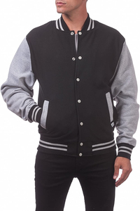 Chaqueta universitaria de cuero de lana 100% de poliéster con etiqueta tejida de alta calidad para hombre, chaqueta de invierno lisa de talla XL - Product Image 6