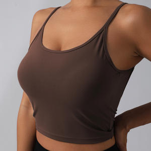 Débardeur court de sport pour femmes en gros personnalisé de haute qualité, soutien-gorge de sport léger, haut de fitness, de pilates et de yoga - Product Image 5