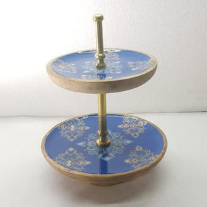 2024 recién lanzado 2 niveles tipo doblado esmalte impreso soporte de pastel de madera precio de fábrica bajo Herramientas decorativas para pasteles - Product Image 5