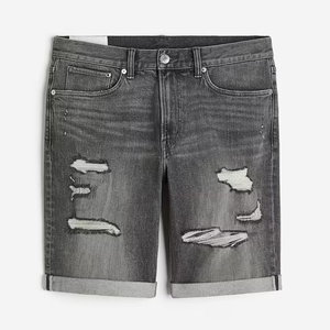 High Waist Ripped Shorts Trendy 100% Cotton Solid Pattern Lightweight Casual Summer Wear OEM Available - Product Image 1