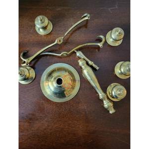 Fantastic Design Brass Classic Home Decoration Candelabra Superb Quality 5 Arms <b>Gold</b> Polished <b>Candle</b> Jar Lightning Decorative - Product Image 2