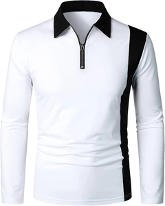 Nouveaux T-shirts à manches longues à la mode pour hommes OEM vente en gros de style populaire de haute qualité pour hommes Spandex Polyester Fashion Polo pour hommes - Product Image 6
