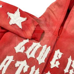 เสื้อฮู้ดโอเวอร์ไซส์แฟชั่นสำหรับผู้ชาย, เสื้อผ้าแนวสตรีทผ้าฝ้ายผสมสีจางไปแดดมีกระเป๋าด้านข้างพิมพ์ลายดิจิทัลสำหรับฤดูใบไม้ร่วง - Product Image 2