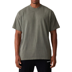 เสื้อยืดโอเวอร์ไซส์ผ้าฝ้าย100% หนาสำหรับผู้ชายเสื้อยืดโอเวอร์ไซส์ขนาดใหญ่พิเศษแบบกำหนดเองได้เสื้อโอเวอร์ไซส์ผ้าคอตตอน - Product Image 4
