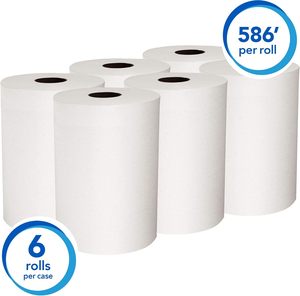 Scott Slimroll White <b>Paper</b> Towel Roll, 8" x 580 ft, 1-Ply, 6 Rolls/Case (12388) - Product Image 3